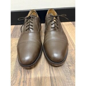 Samuel‎ Windsor Mens Brown Leather Cap Toe Oxford Dress Shoes Size 11